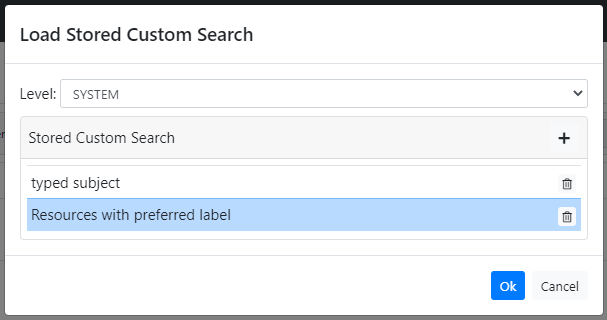 load custom search