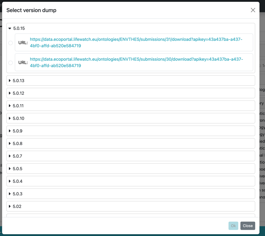 Dataset catalogs: Datasets management create from version dump