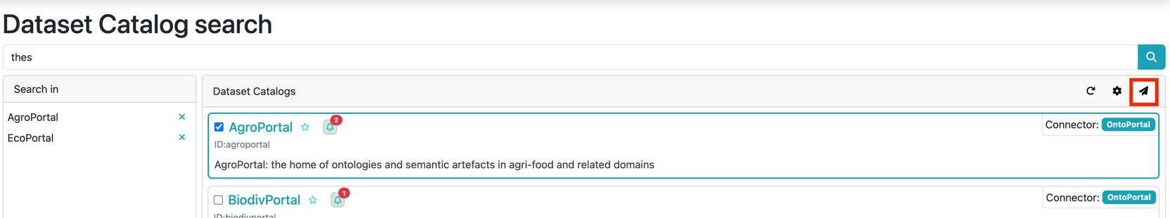 Dataset catalogs: Dataset Catalog Suggestion Button