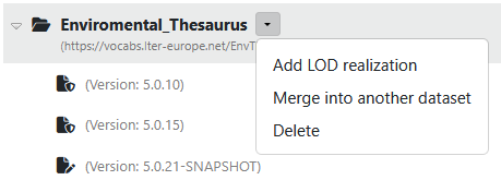 Abstract Dataset Context Menu