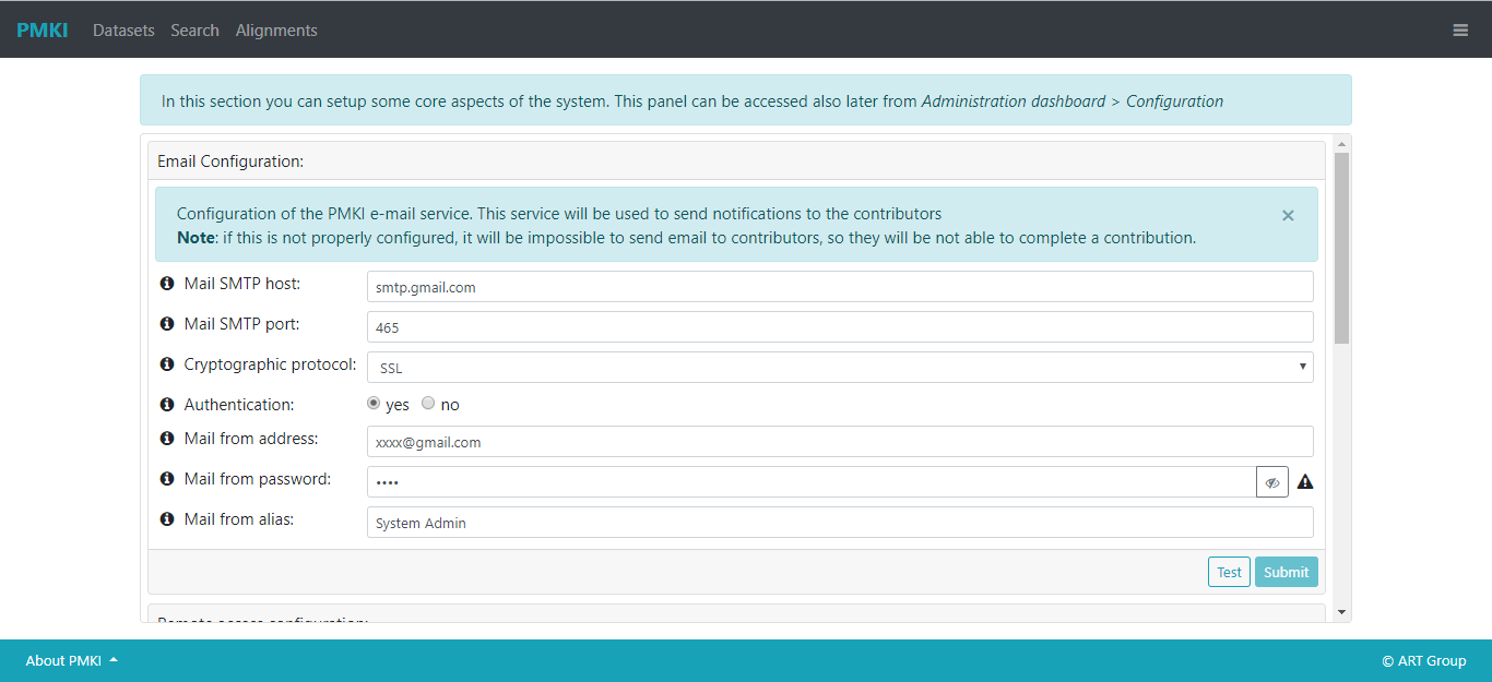 System configuration